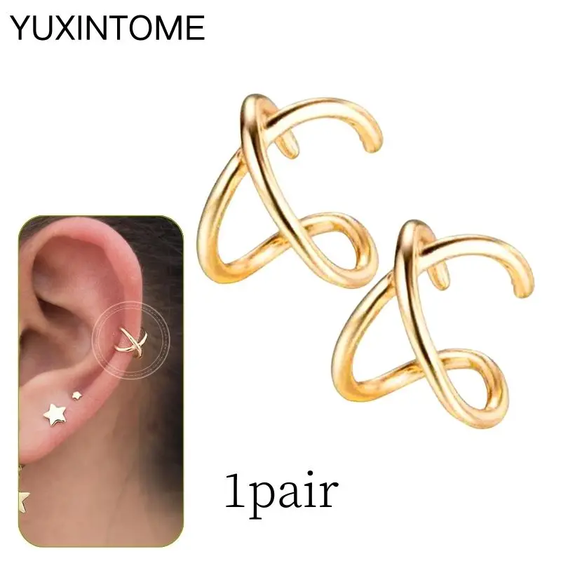 Women's 24K Gold Plated Punk Ear Cuff, No Piercing