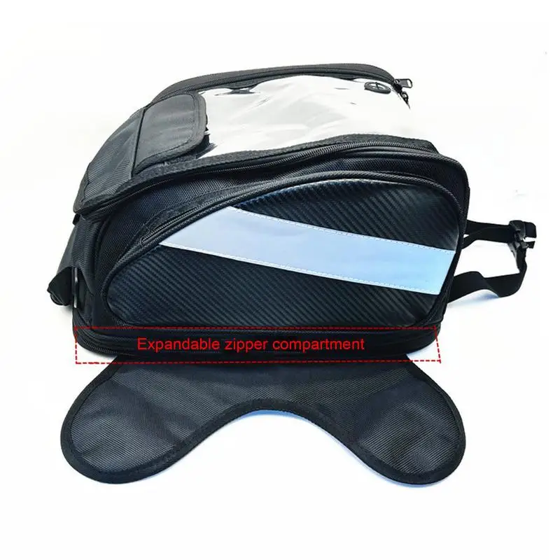 Motorcycle Tank Bag Motorcycle Saddlebags with Touch Screen Oxford Black Motorbike Bag with Bigger Window Motorcycle Backpack