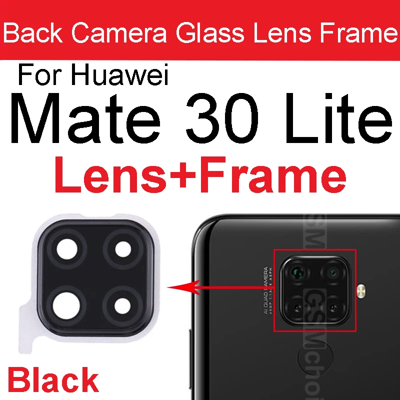 Rear Glass Lens For Huawei Mate 20 30 40 Pro 20X 30Lite Back Camera Cover with Glass Lens Mate 20pro 30pro 40pro Repair Parts