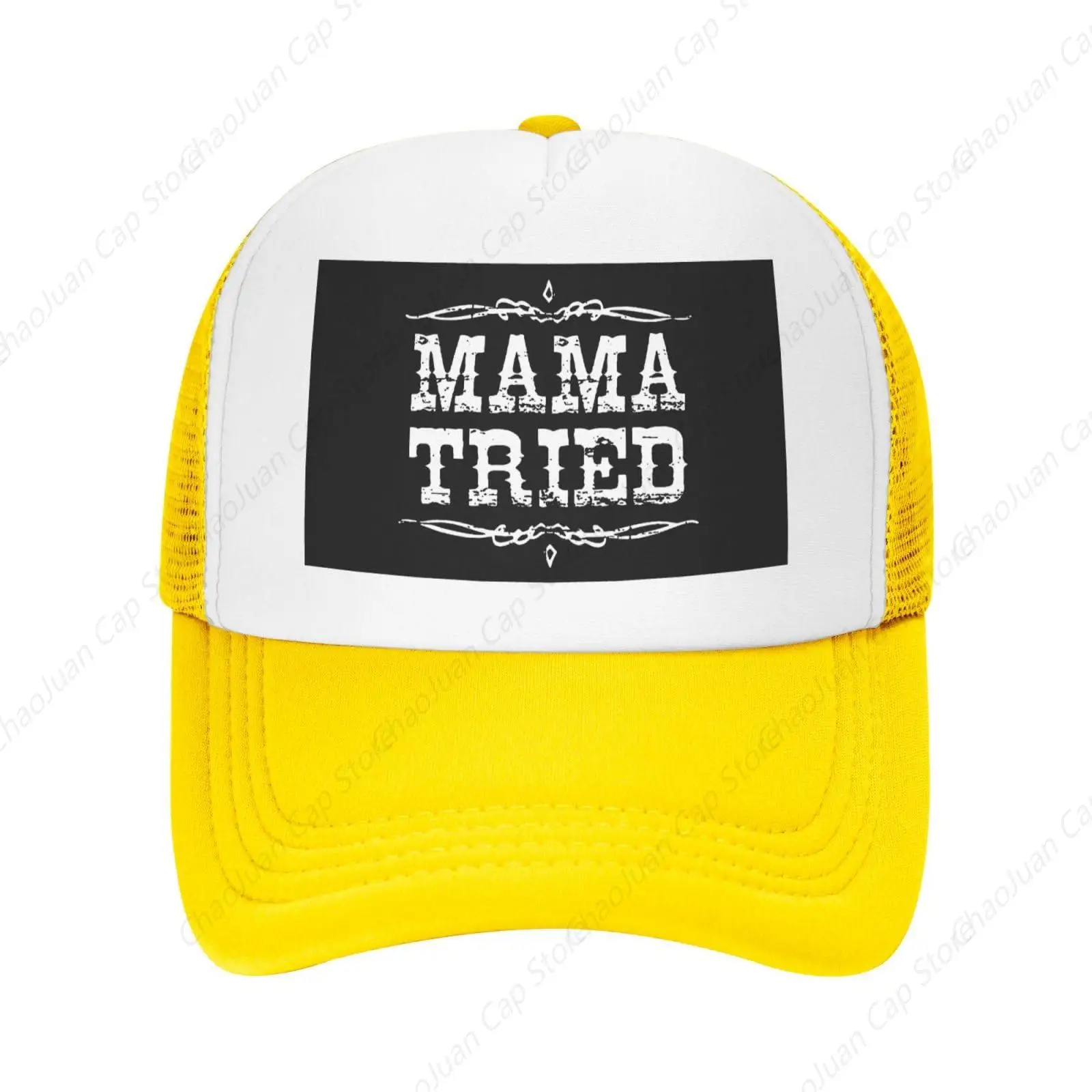 Gorra de camionero con estampado de Mama Tried para hombre o mujer, gorro de béisbol de malla, estilo Retro, con música campestre, para exteriores