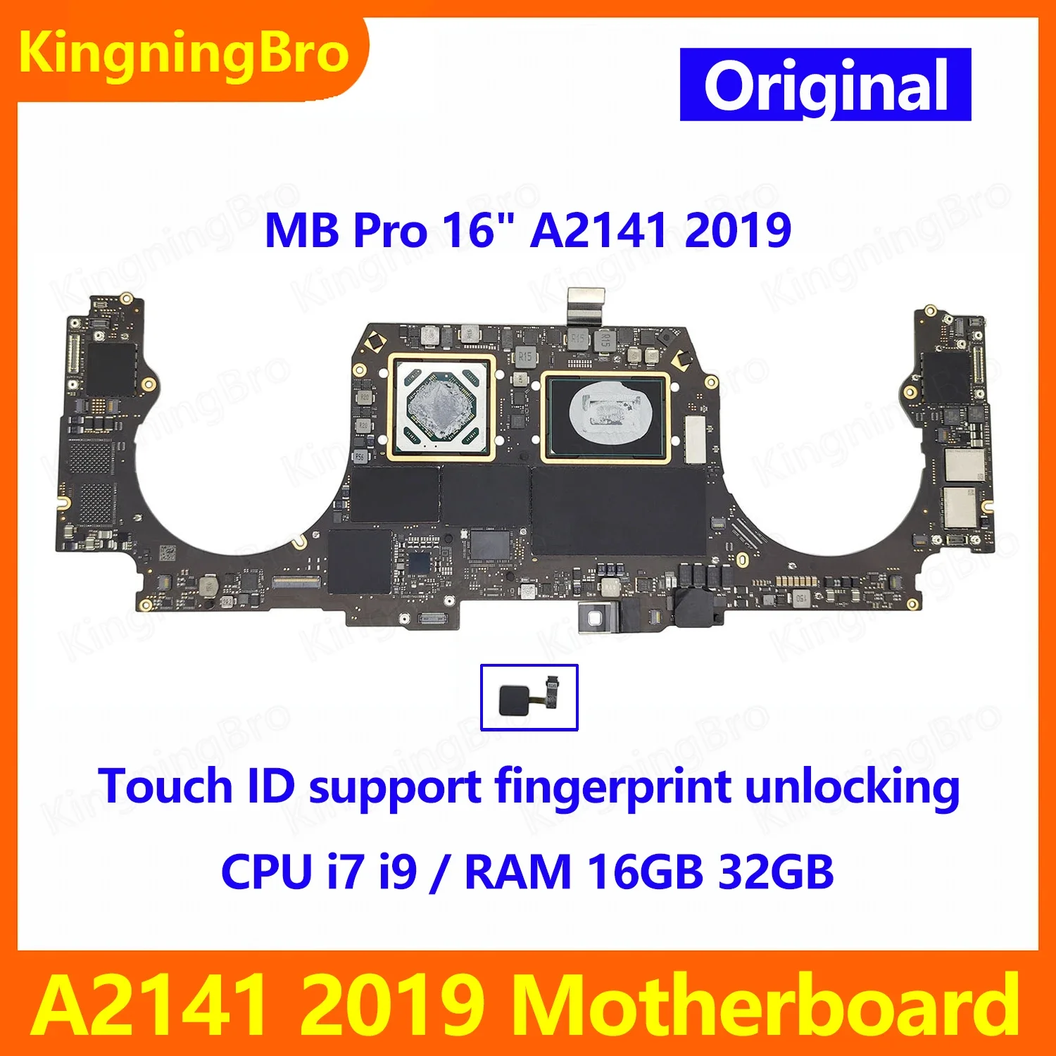 Placa-mãe original de 2019 para MacBook Pro 16