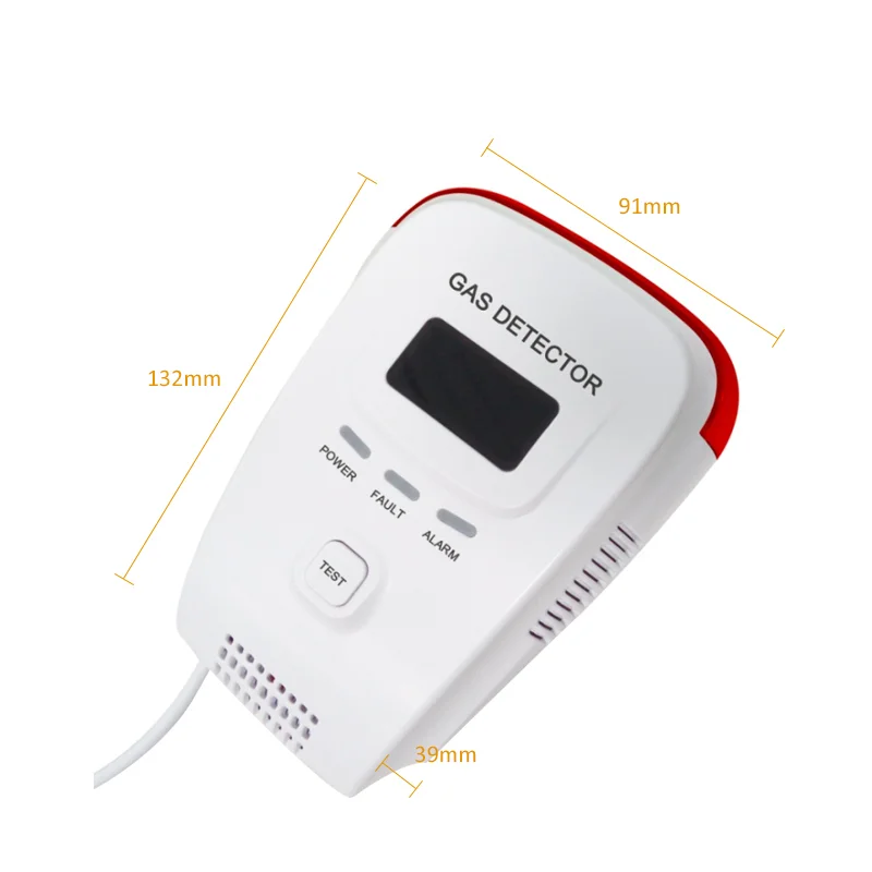 House Natural Gas Leak Detector Methane LPG Home Leakage Tester with DN15 Solenoid Valve Auto Shut Off Security System