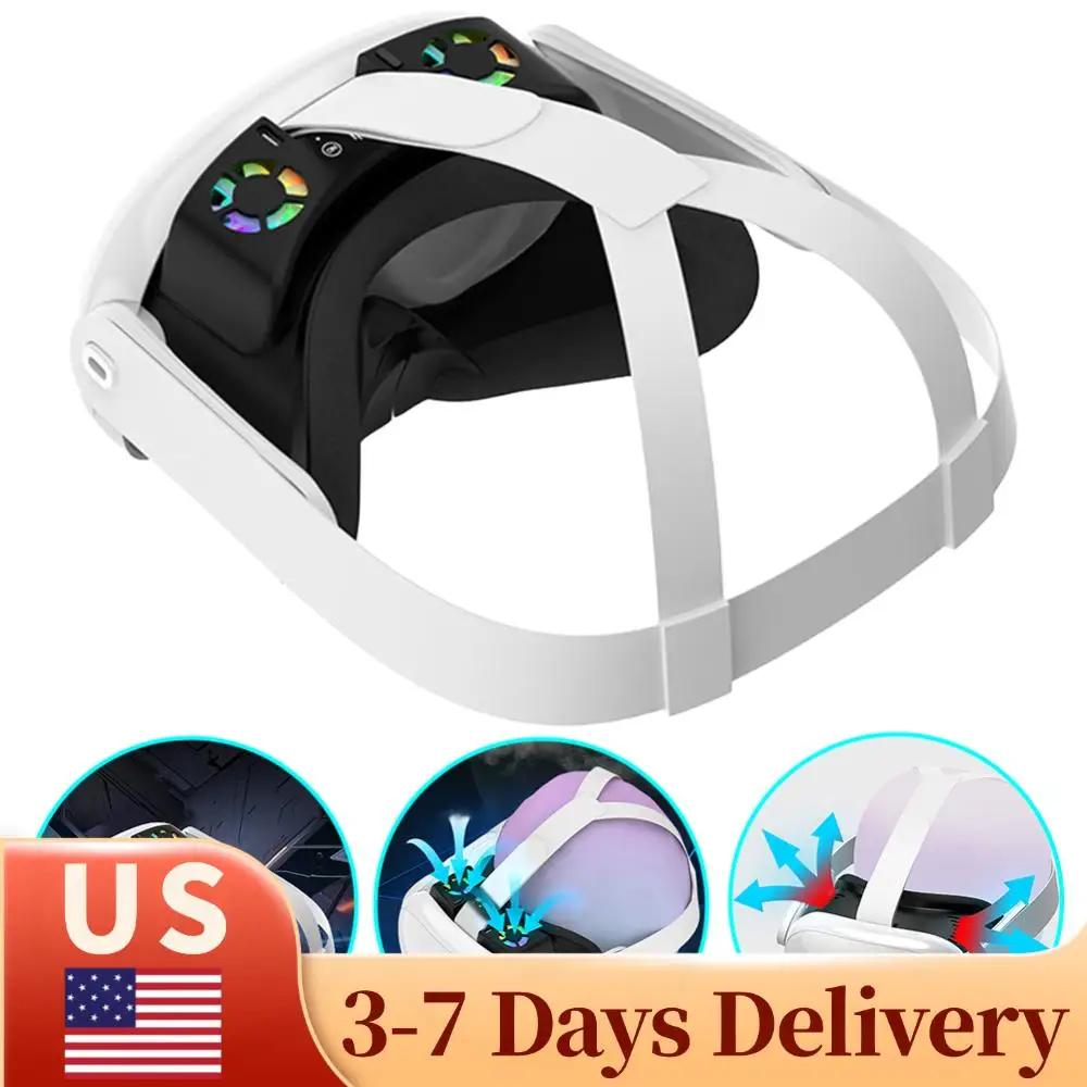 

Накладка на лицо с охлаждающим вентилятором, радиатором и RGB-подсветкой, с носовой накладкой против протекания для VR-гарнитуры Meta Quest 3