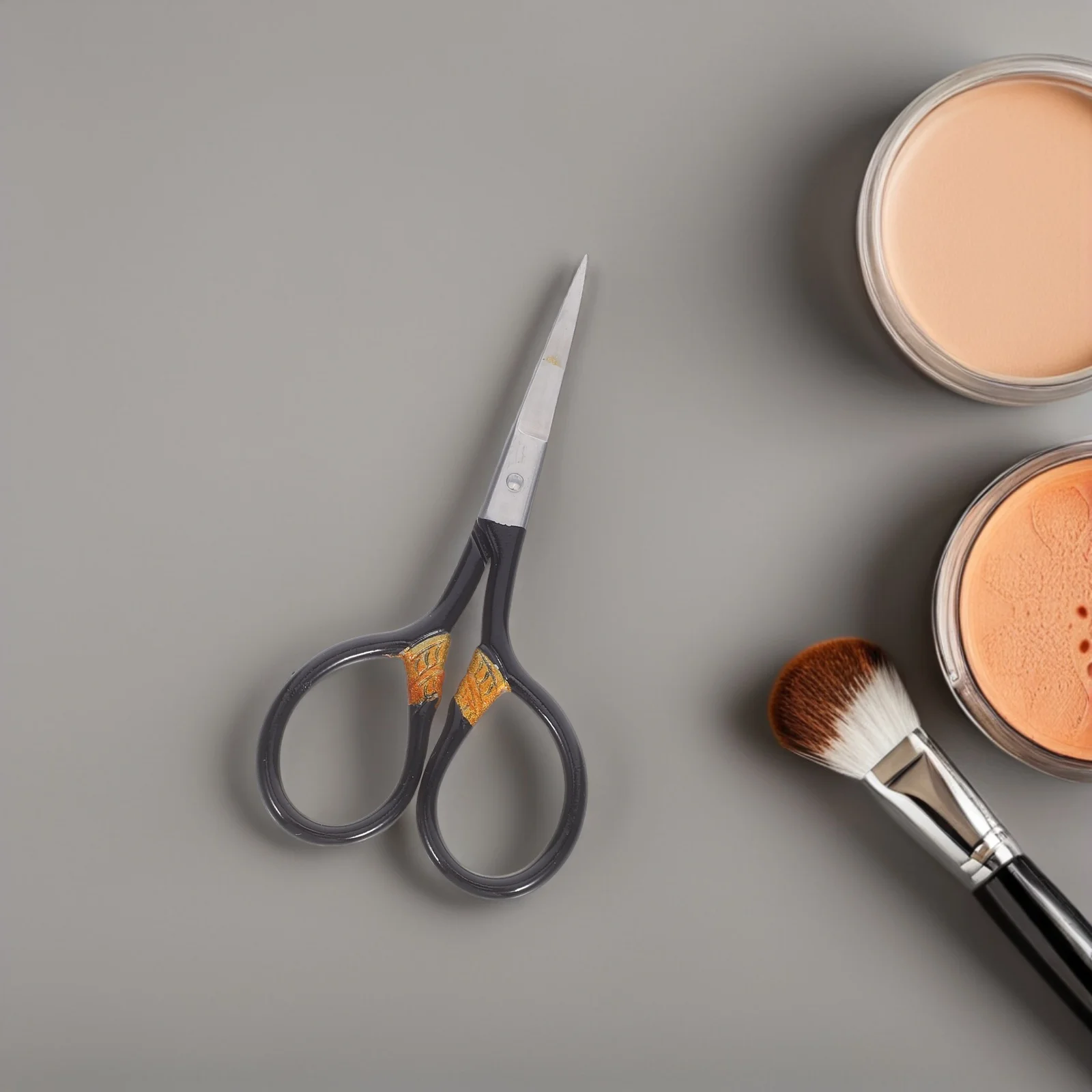 مقص تهذيب صغير محمول من الفولاذ المقاوم للصدأ طرف حاد للحواجب والأنف والشعر واللحية وتقليم الوجه وخفيف الوزن للسفر