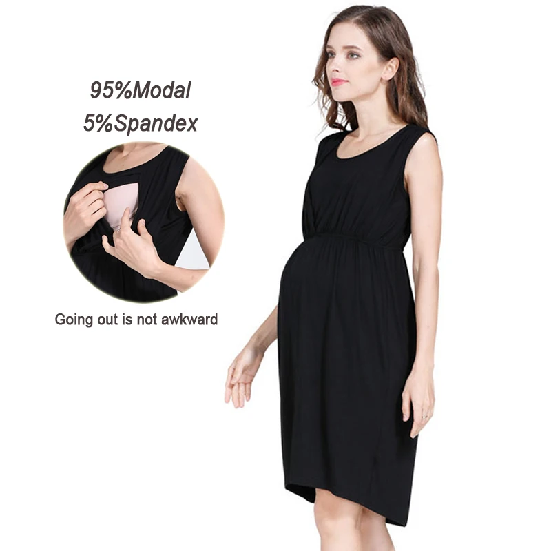 

Платье для кормления грудью для беременных, платье-майка длиной до колена, одежда для беременных, летние платья для кормящих мам, одежда без рукавов для мам