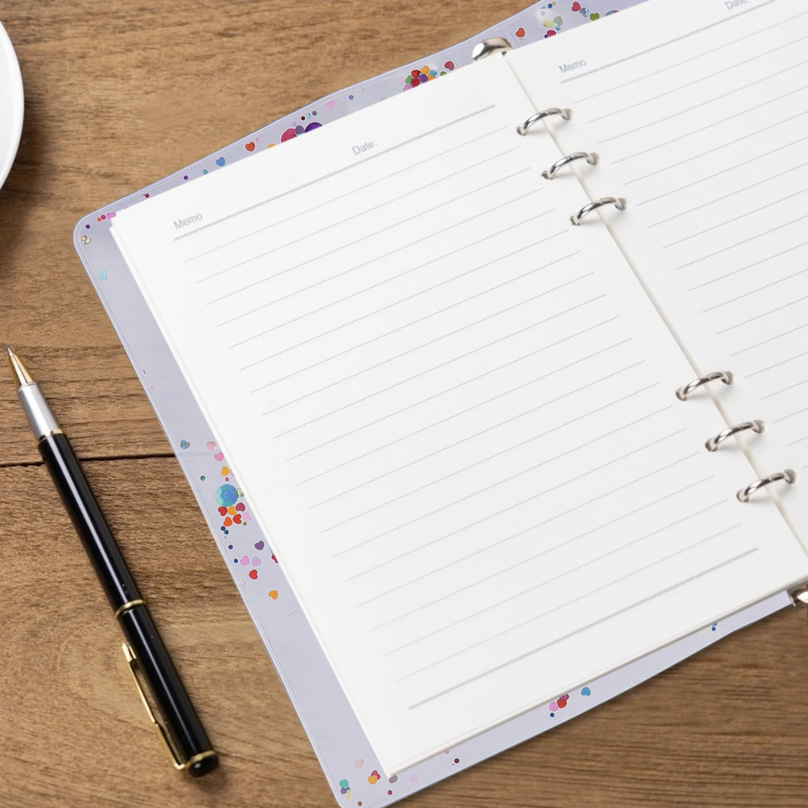 

Binder Case Transparent Cover Office Supply Notebooks Manual Folder School Pvc Diary