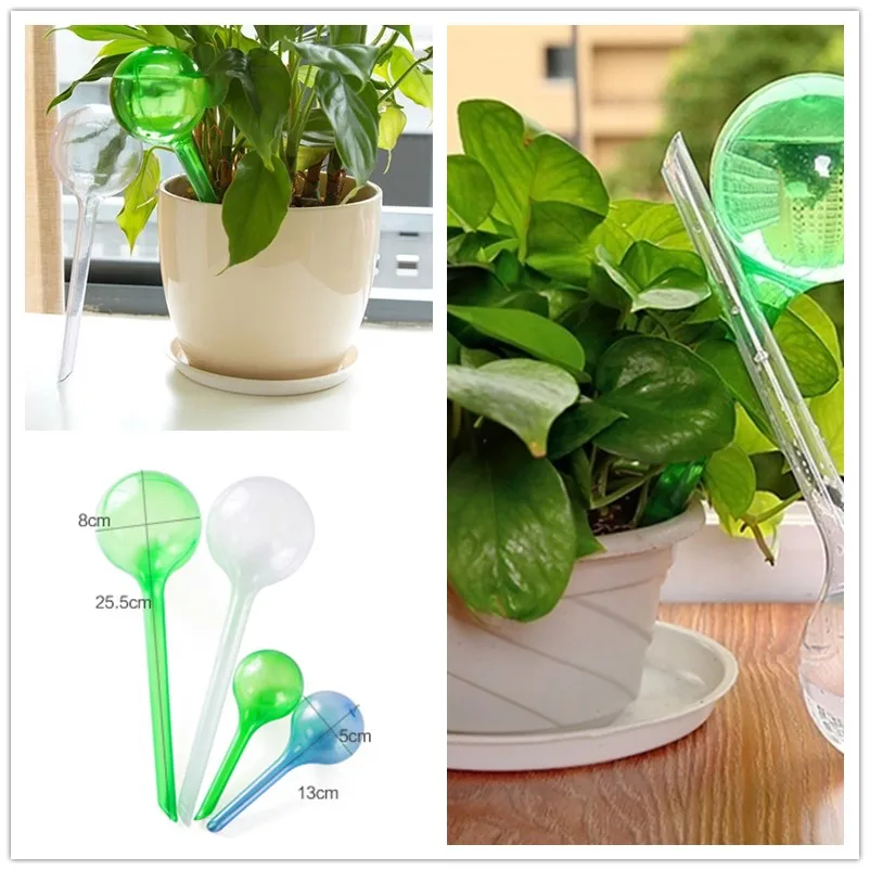 Imitation Glass Lazy Drip Watering Ball Automatic Plant Waterer Round Self Drip Irrigation Device Outdoor Garden Flower Care