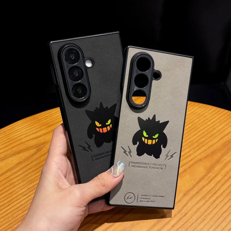 Giappone Simpatico Cartone Animato P-Pokemon Gengar Anti-pelliccia Pikachu Cassa Del Telefono Pieghevole Per Samsung Z Fold 4 5 6 7 Z Fold 7Anime Pokemons copertura