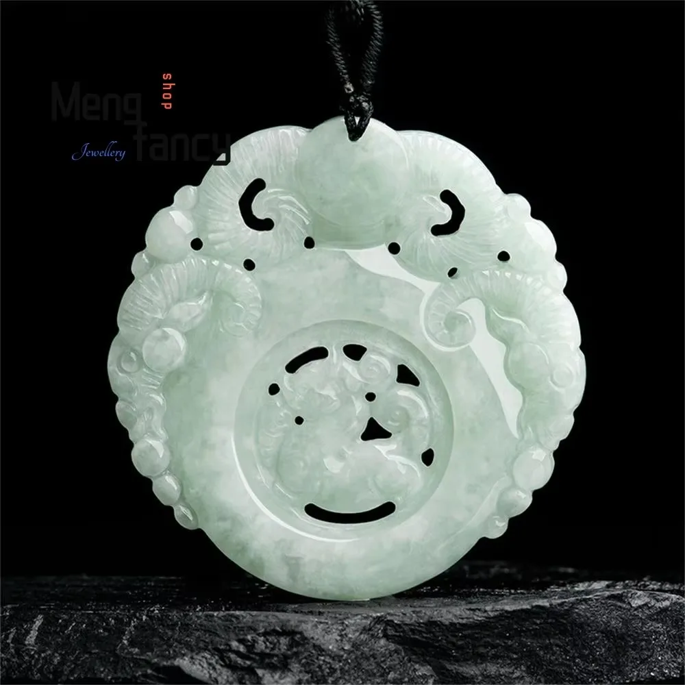 Natural Myanmar A-goods Jadeite Fortune Transfer Three Sheep Jade Pendant Exquisite Mascots Best Selling Fashion Luxury Jewelry