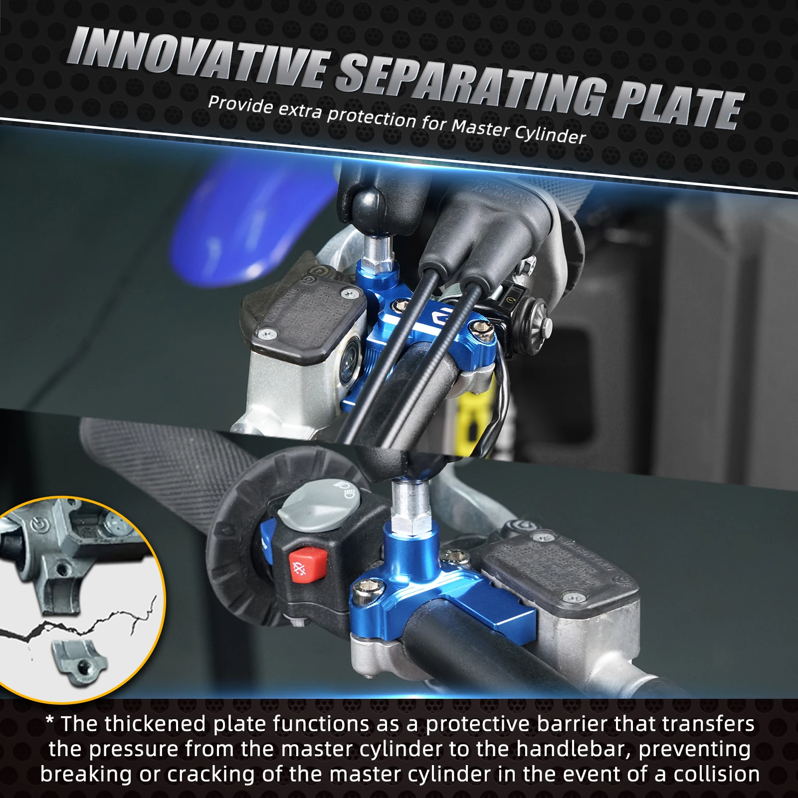 NICECNC For Husqvarna TC 125 250 FC FX 450 350 250 TX 300I 2022-2024 Front Brake Clutch Master Cylinder Clamp Guard Mirror Mount - Image 3