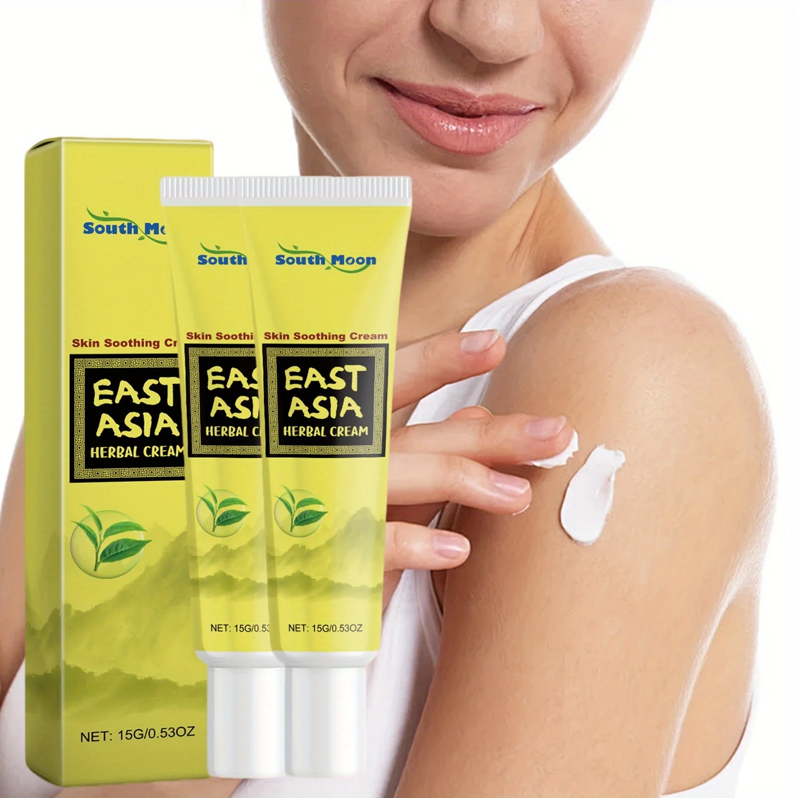 Zweier-Pack 15 g*2 pflanzliche Feuchtigkeitscreme mit natürlichen Inhaltsstoffen wie Schnee für Lotus, sanfte Feuchtigkeit und Straffung, tragbar