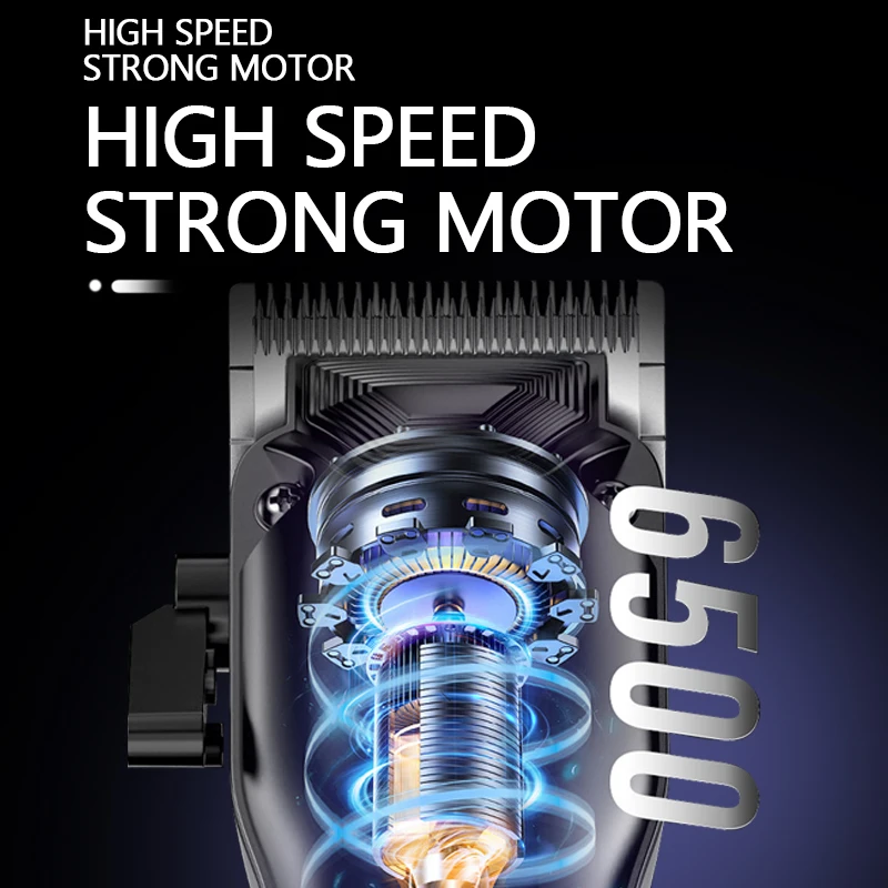 Kemei Electric Hair Clipper Men's Professional Hair Trimmer Cordless USB Rechargeable Hair Clippers With LCD Display KM-2272