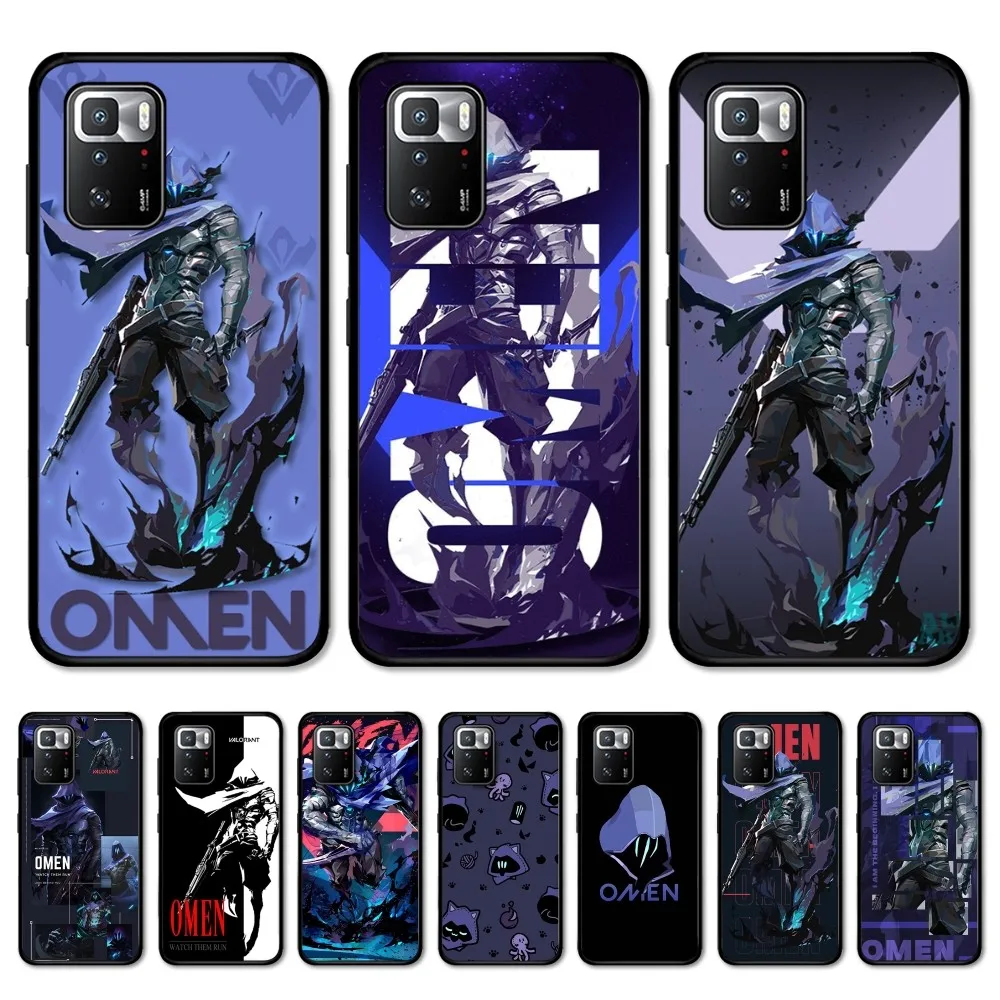 V-Valorant O-Omen Phone Case For Redmi Note 4 X 5 A 6 7 8 T 9 9S 10 11 11S 11Epro Poco M3 pro