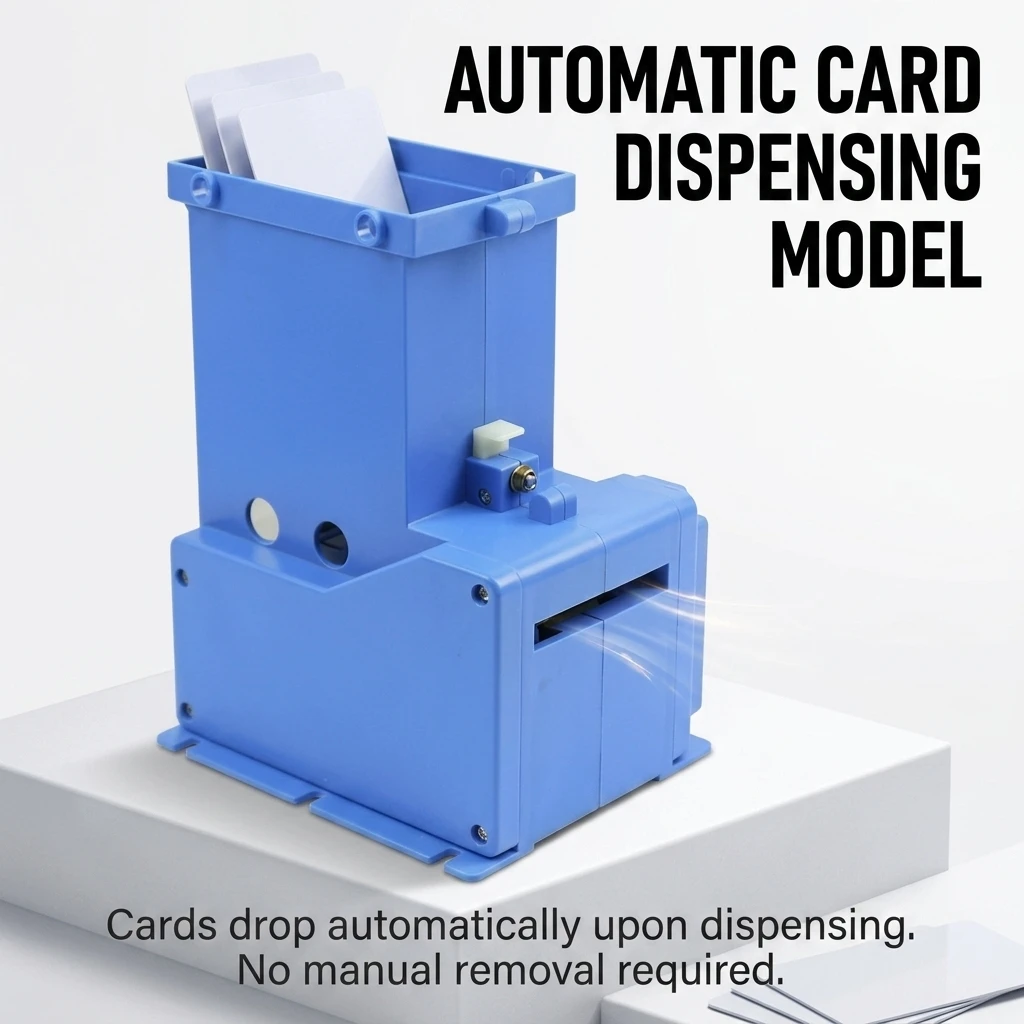 Blue Automatic Card Dispenser Module with Pressing Block for Arcade Game Vending Kiosk, Holds 400 Trading Cards, Arcade Part