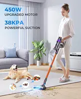 Laresar Elite 8 Cordless Vacuum Cleaner Handheld Home Appliance 450W Powerful smart home Touch Screen 55 Mins Detachable Battery 2