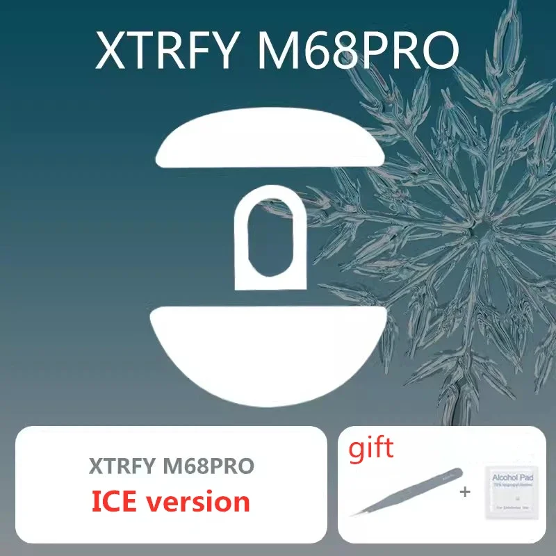 1 Set Ultraglide Mouse Skates For XTRFY M68 PRO Brake Control Speed Mouse Feet ICE Version Mice Glides PTFE Feet Cherry68