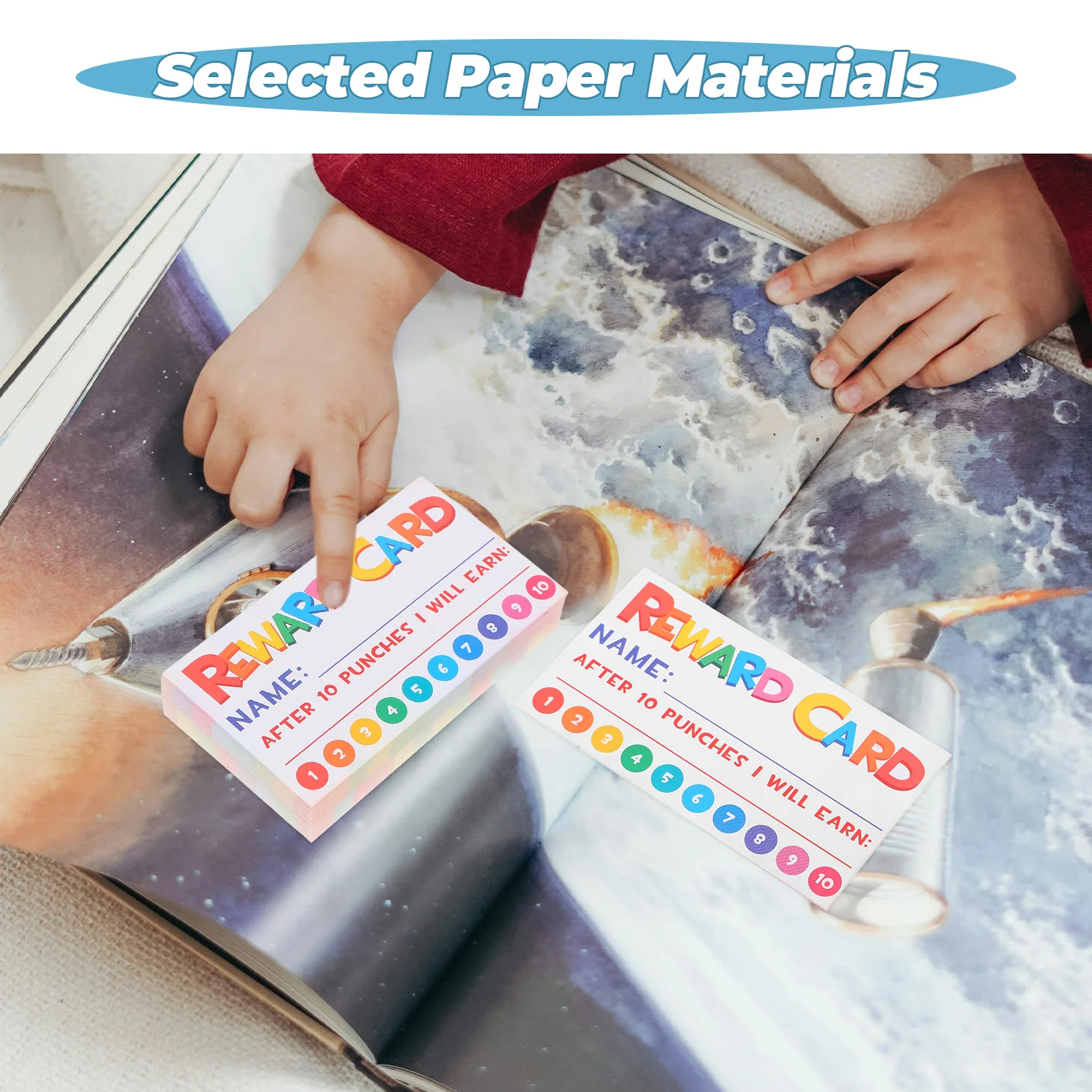 

300Pcs Classroom Reward Punch Cards Cartoon Incentive Encouragement Motivational Teaching Cards Reward Card Classroom Must Haves