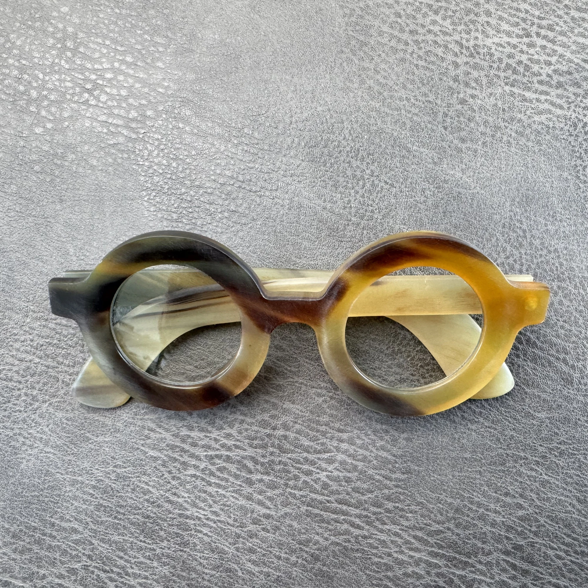 

Eyeglass Frames Big Face Round Unique Handmade Natural Horn Retro Prescription Eyeglasses Reading Optical Men's Glasses Frame