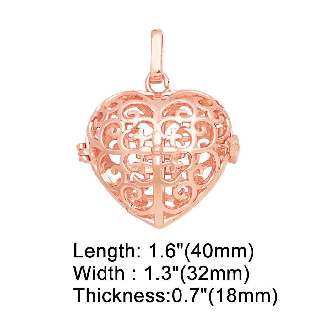 OCESRIO Big Vintage Cloud Heart Harmony Ball Pendant for Necklace Copper Gold Plated Chime Bola Jewelry Making Supplies pdtb169