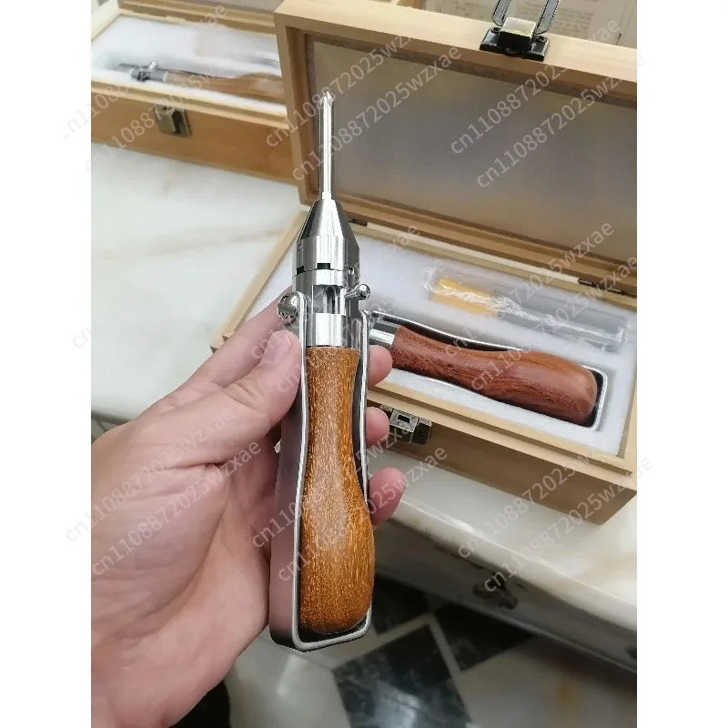 Replica Ratchet Screwdriver Set - Semi-Auto Reversible Lever with 5 Bits + 9 Sockets, Wooden Handle (4mm/6.35mm)