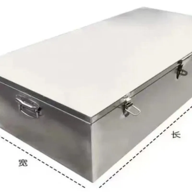 Extra thick stainless steel toolbox large waterproof full welding home appliance repair multi-functional mobile toolbox
