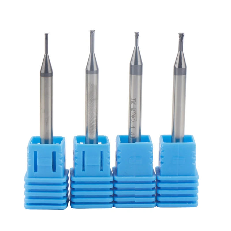 Single tooth M1 M2 M3 -M24 HRC60 Carbide thread milling cutter For steel Stainless steel aluminum CNC Threaded End Mills