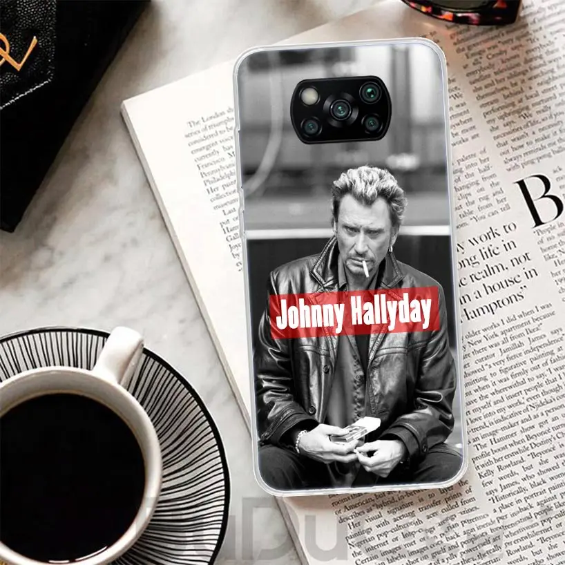 Johnny Hallyday Music Cover For Xiaomi Poco X6 X5 Pro X4 Gt X3 Nfc F6 Phone Case F5 F4 F3 F2 F1 M5S M4 M3 Print Shell Housing X5