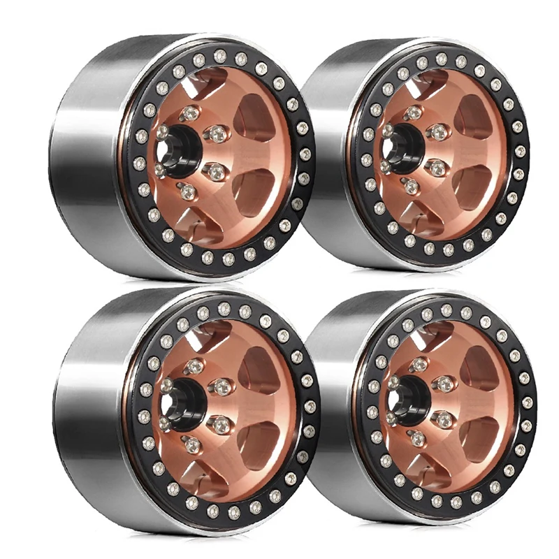 

4Pcs Metal 1.9Inch Beadlock Wheel Rim Wheel Hub For 1/10 RC Crawler Car Axial SCX10 Pro Capra TRX4/RC4WD D90 Redcat