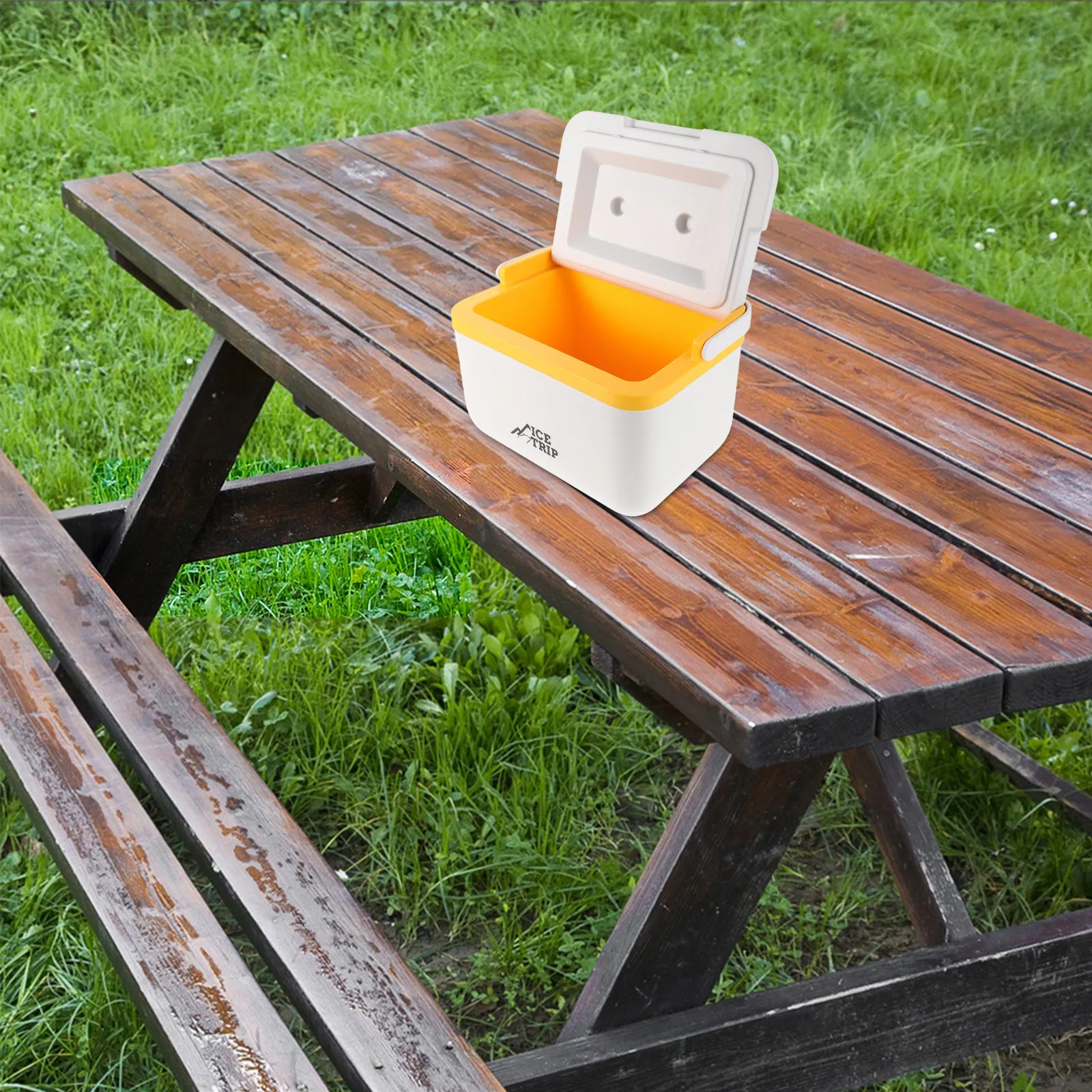 Caixa térmica isolada para acampamento ao ar livre, recipiente térmico portátil para alimentos, durável, à prova d'água, à prova de choque para piqueniques, churrasco, pesca