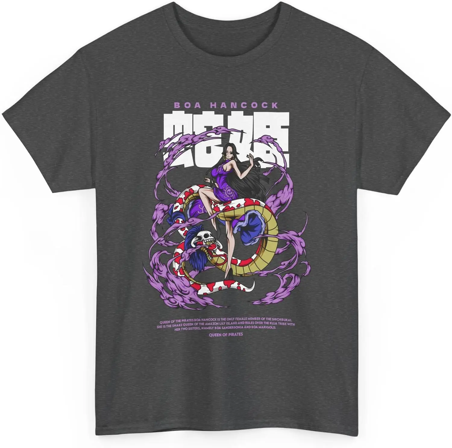

Boa Hancock Anime T-Shirt | Pirate Empress Graphic Tee | Otaku Beauty Wear | Unisex Anime Clothing