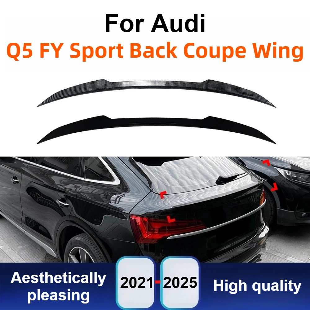 

For Audi Q5 FY Sportback 2021-2025 Rear Middle Roof Wing Spoiler Ducktail Lip Aerodynamic Diffuser Exterior Modification Kit