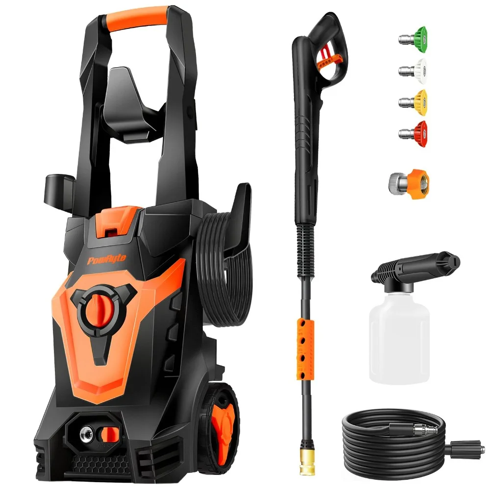 

2024 New Electric Pressure Washer, 5 Different Pressure Tips, Power Washer, 4000 PSI 2.6 GPM