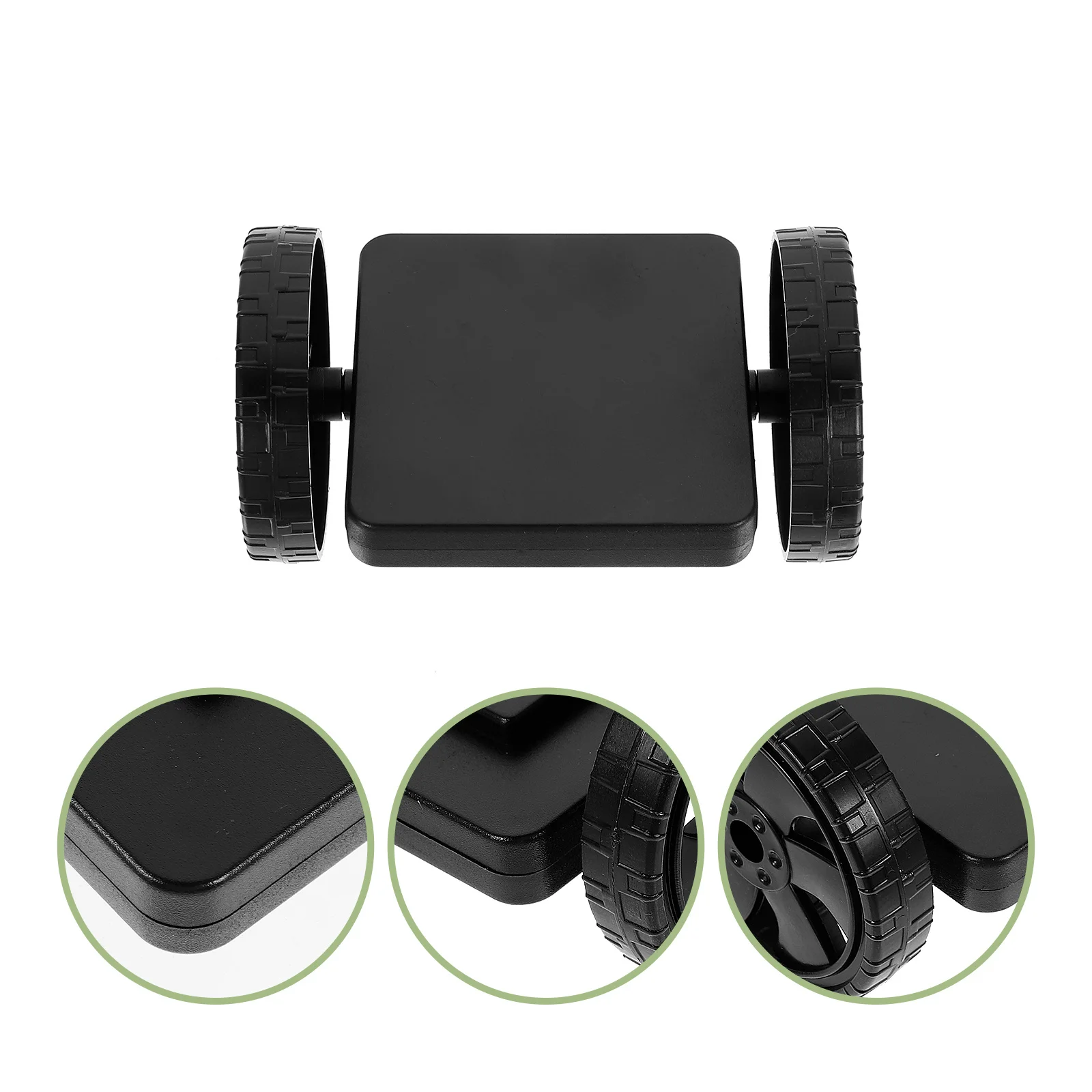 Ruote magnetiche in plastica nera da 2 pezzi per bambini Set da costruzione fai-da-te Sviluppa creatività Apprendimento del cervello attraverso la divertente ruota da costruzione