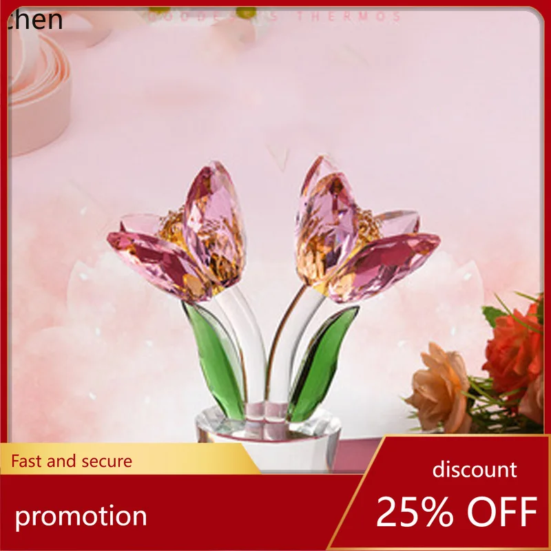 

Zml crystal tulip ornaments home decoration jewelry great gift
