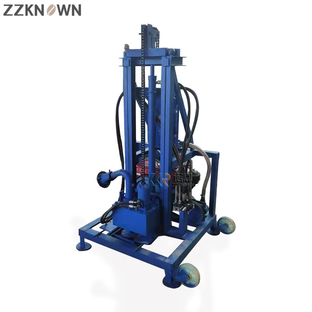 

8HP Hydraulic Diesel Drilling Rig Portable Water Drilling Rig 100M Drilling Rig Drive Table Wheel Drilling Rig