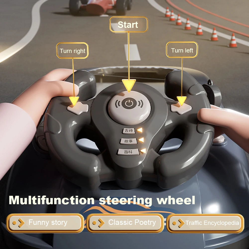 Simulatie van autorijden voor peuters, raceautospel, muzikaal interactief simulatie-race-speelgoed, rijspellen voor jongens, meisjes, kerstcadeaus