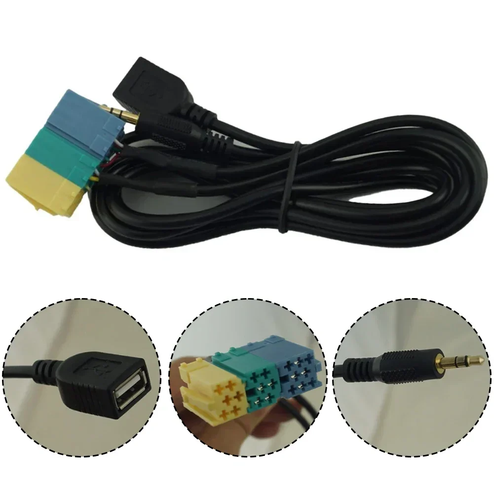 Newest 2 In 1 3.5MM & USB Plug Car Audio Adapter Car Video Audio Adapter For Hyundai Direct Replacement Car Accessories