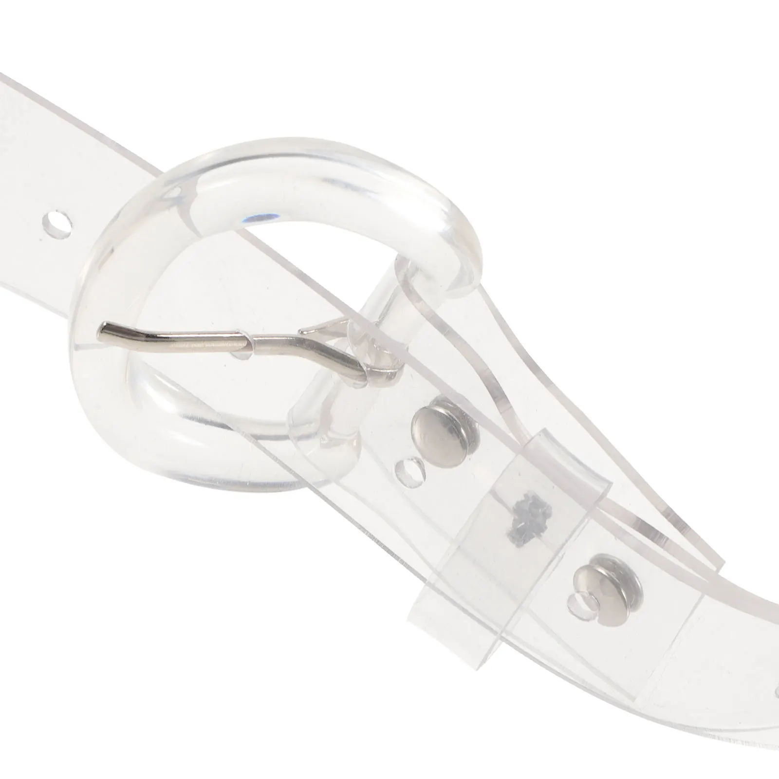 

Transparent Waist Belt Durable Buckle Comfortable Breathable Ladies Dress Accessories Adjustable Chic Waist Strap Waterproof PVC