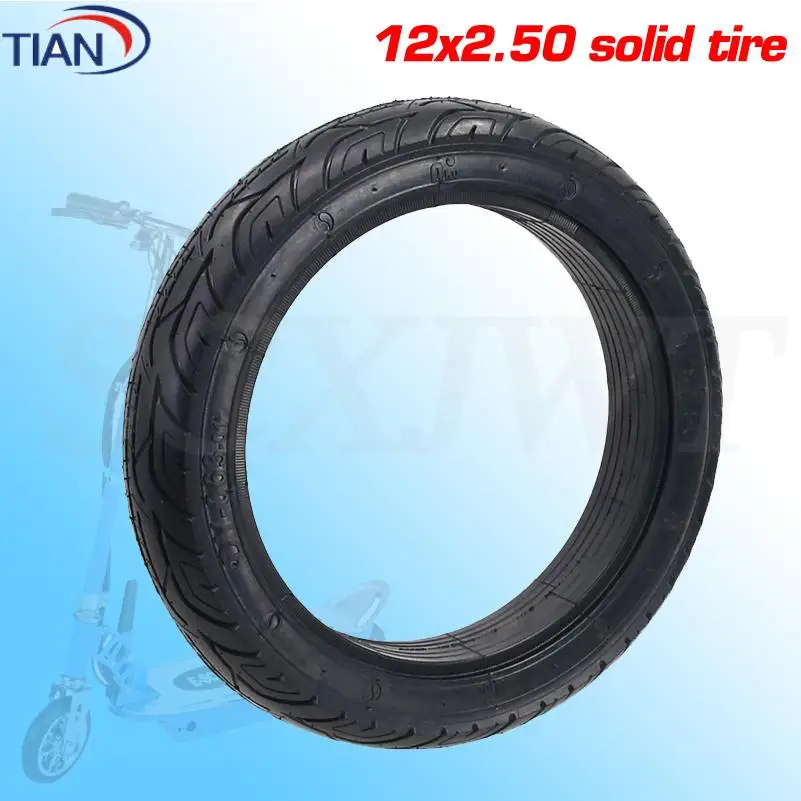 

High quality 12 inch 12X2.50 tires suitable for electric bicycles with tubeless solid tire accessories