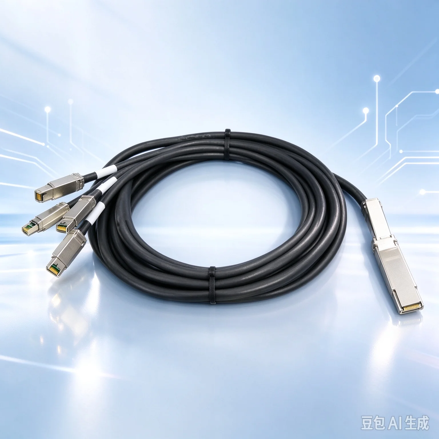 Used Cable For EMC QSFP 4 HSSDC2 SAS Cable CX4-480 038-003-706