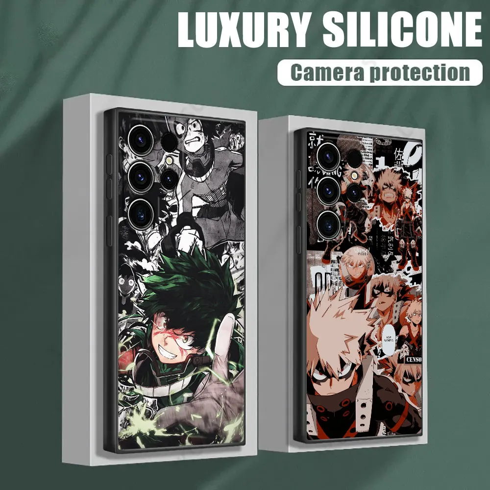 

Cartoon My Hero Academia Manga S25 Ultra Case For Samsung Galaxy S25 S24 S23 S20 S21 FE S22 Ultra S10 Plus Case Soft Phone Cover