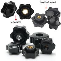 10/5 PCS M5 M6 M8 M10 Plum Hand Tighten Nuts Handle Thread Star Mechanical Black Thumb Nuts Clamping Knob Manual Nuts