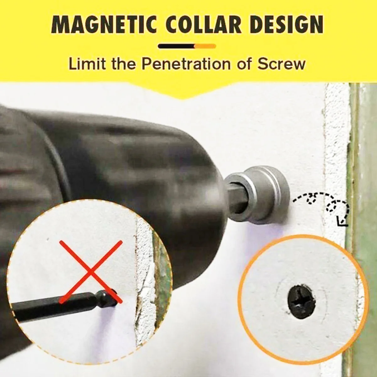 

5Pcs Positioning Screwdriver Bit Corrosion Resistant Screw Holder Anti Slip for Woodworking Auto Repair and Furniture