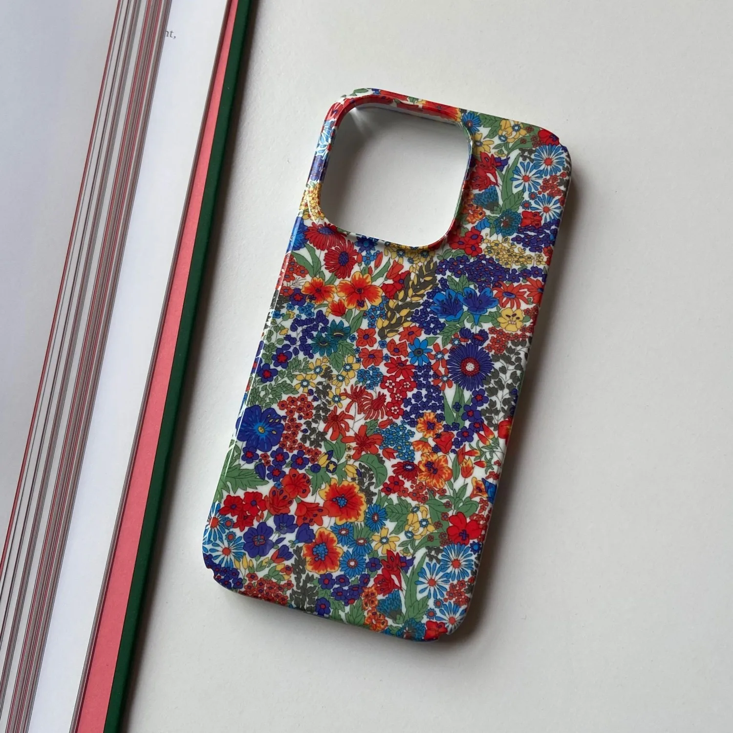 Summer Cute Flowers Floral Phone Case for iPhone 16 15 14 13 12 11 Pro Max XS XR XSMax 6 7 8 Plus Glossy HD Hard PC Cover