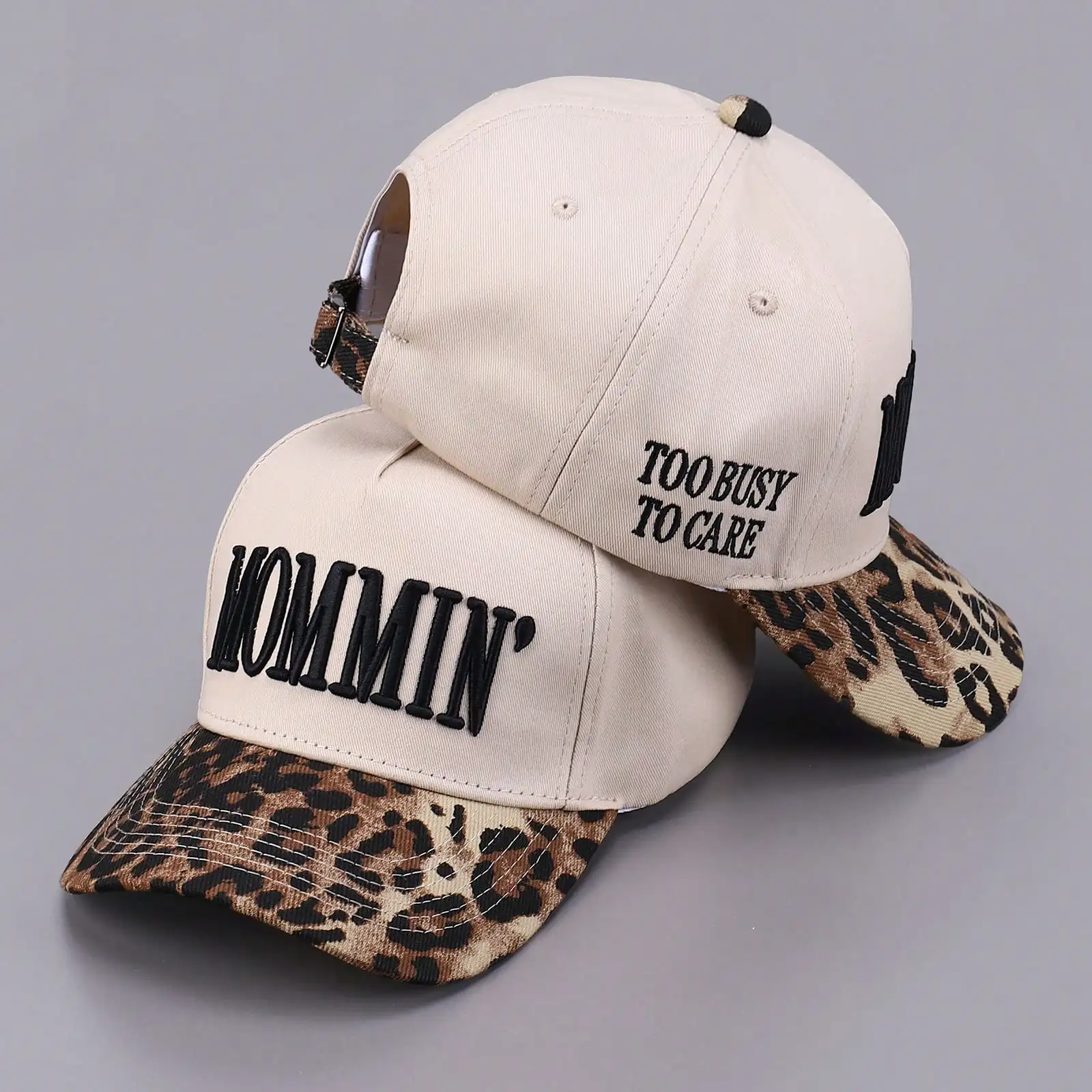 Mommin قبعة سائق الشاحنة للنساء المطرزة أمي قبعة بيسبول قابل للتعديل قماش خمر قبعة لارتداء عادية #4