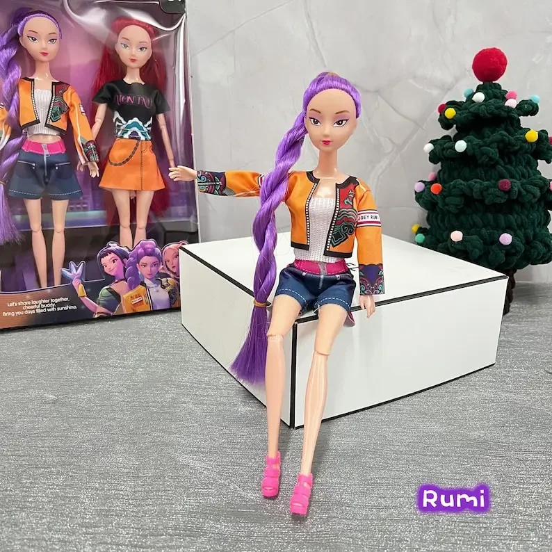 مجموعة شخصيات الحركة Kpop Demon Hunters، Huntirx Girl-Rumi، Mira، Zoey، 3DHuntrix Figurines، تمثال قابل للجمع كهدية عيد ميلاد للأطفال