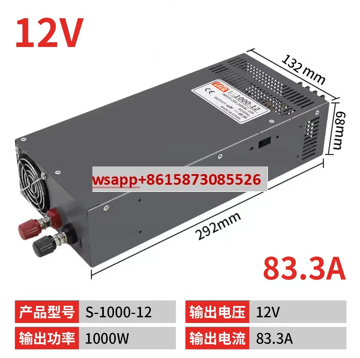

1000W high-power S-1200W/1500/2000 DC 24V12V36V48V industrial switch power supply