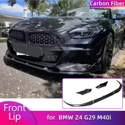 Carbon Fiber Front Bumper Lip Spoiler for BMW Z4 G29 M40i Convertible 2-Door 2017-2020 Car Front Lip With Splitters Body Kits