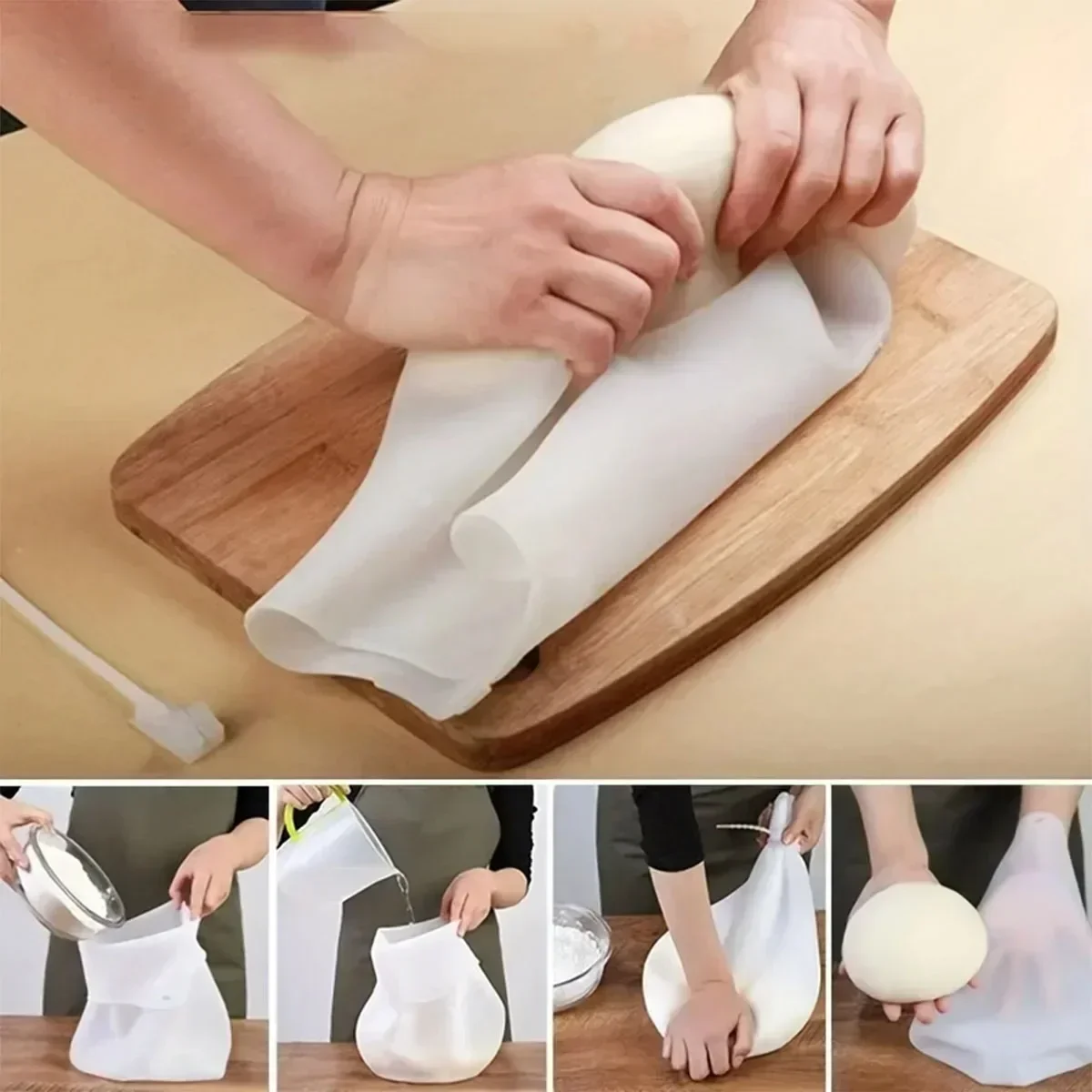 الغذاء الصف سيليكون العجين العجن حقيبة سيليكون العجن العجين حقيبة عجّان حقيبة تنوعا عجّان لخبز المعجنات البيتزا