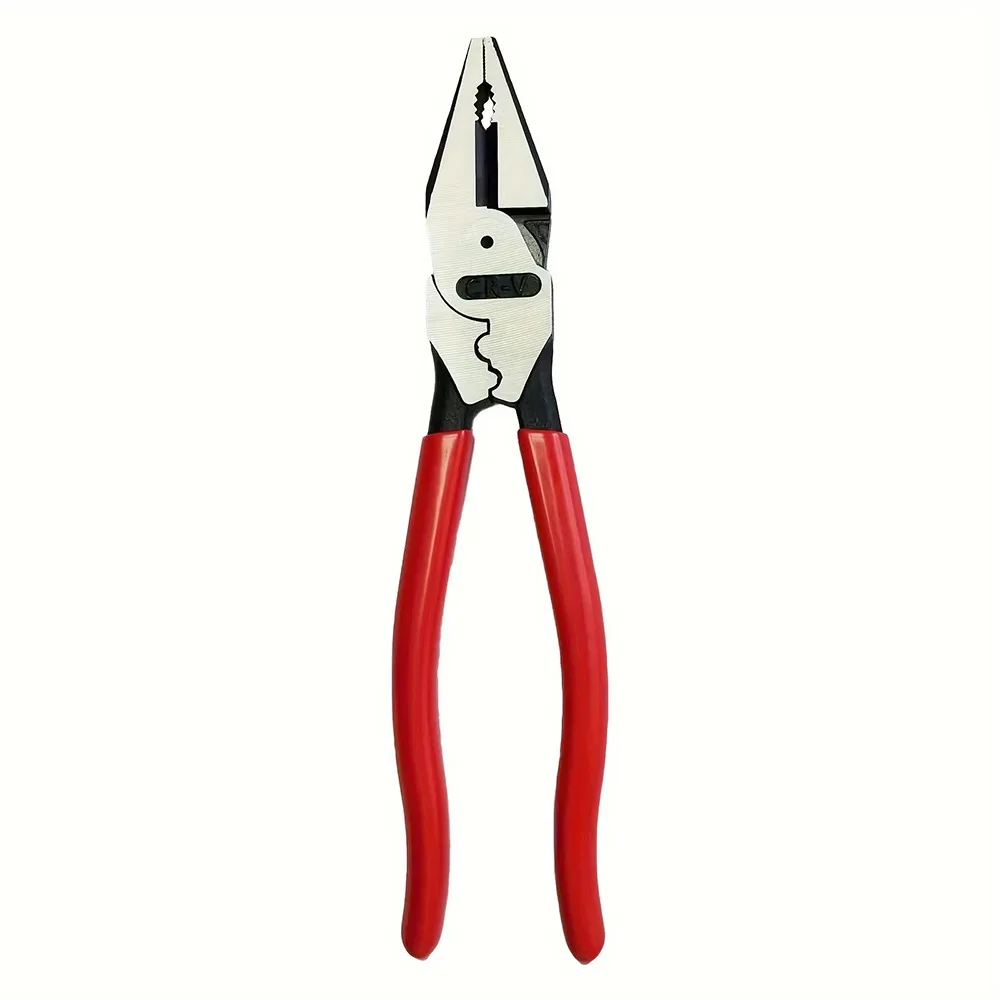 1Pcs Steel Wire Wire Pliers Multi-Functional Labor-Saving Electrician Tool 9 inch with Nonslip Handle Flat Mouth Pliers